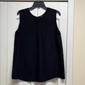 Aquascutum London Black Sleeveless Silk Blouse Size 14